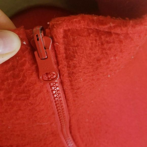 Vintage Columbia Fleece Pullover Sweatshirt Unisex Red Collar Oregon USA vintage - Picture 11 of 12